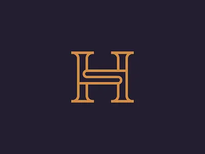 Luxury HS monogram colorful design elegant hs identity branding letter line art logo logos luxury mark monogram