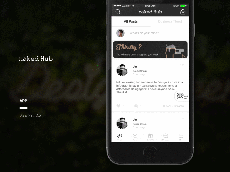 App naked Hub V2.2.2 animation app black card door ios lock motion graphic piggy ui ux