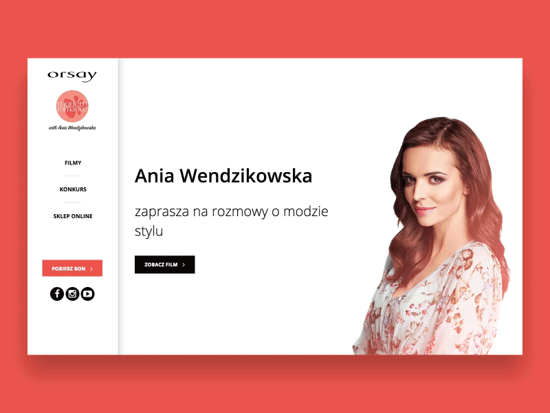 Promo website we did for ORSAY fashion brand animation contest fashion video website