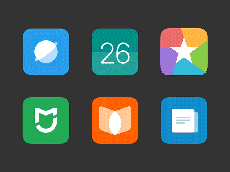 MIUI9 icon animation