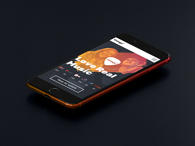 Vintage TV Mobile burger header mobile mockup music responsive ui ux