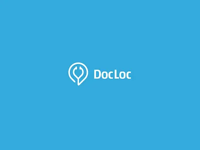 DocLoc doctor icon line locator logo medical pin point stethoscope