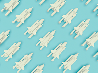 Space Shuttle Pattern 3d b3d illustration isometric lowpoly pattern render space space shuttle
