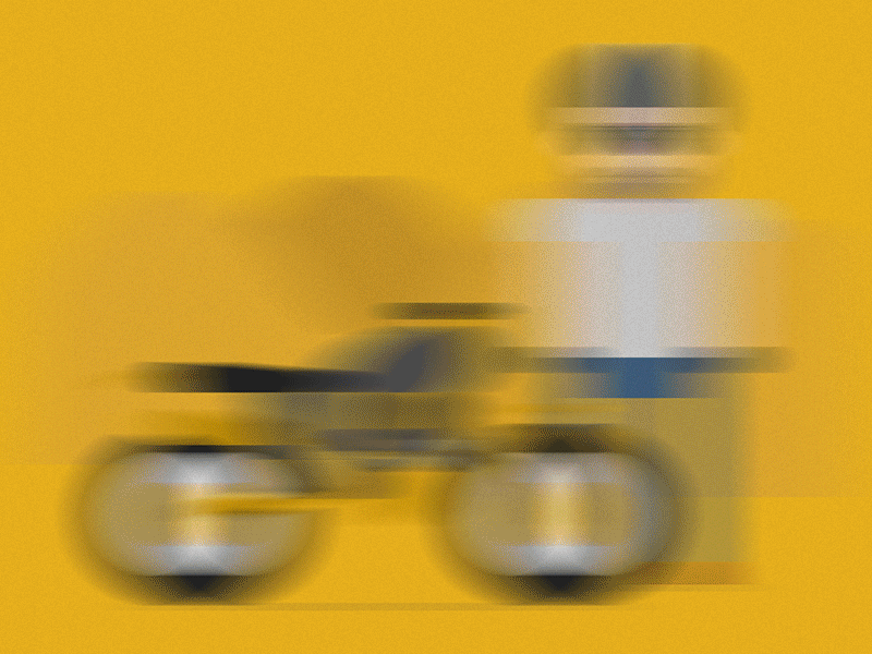 Motocicletas character design walmart.com 2d beard campaign design ecommerce flat glasses illustration motion motorcycle yellow