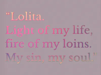 Lolita effects font letters text typography