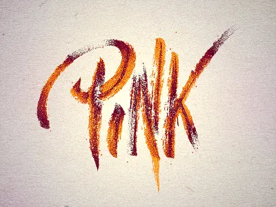 Pink - Hand Lettering color design font handlettering lettering ruff writing