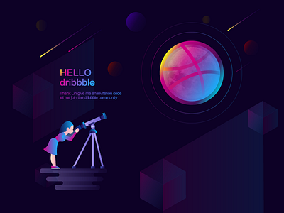 Hello，dribbble colors graphic