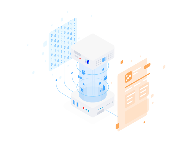 Data machine art data flat gif icon illustration isometric machine vector