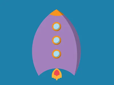 Daily Design Challenge - Day 1 adobe art digital art graphic graphic design illustrator logo rocket rocket ship