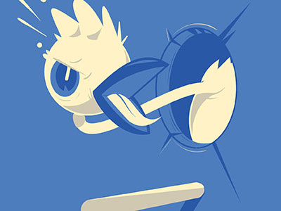 Squak bird birdhouse hole illustration mad squak vector