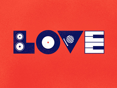 Love music minimalist music type vector