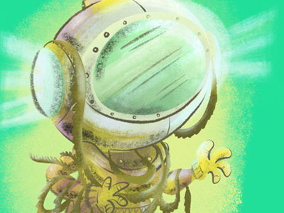 Scuba-Doo diver ghost haunted illustration ipadpro scoobydoo spirit spooky