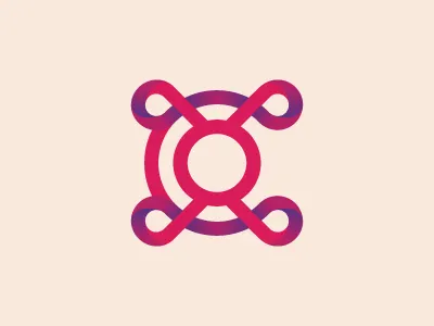 Letters OC connected design icon letters logo modern oc pink shade typographic vector