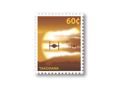 Takodana Stamp stamp starwars vector