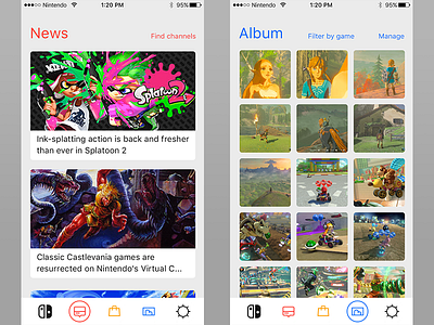 Nintendo Switch Concept App app concept nintendo user interface