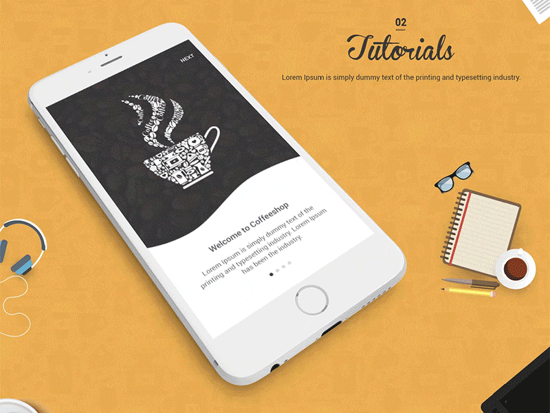 Walkthrough Coffeeshop App app ui coffeeshop app concept restaurant restaurants app tutorial ui ux walkthroughs