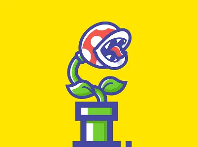 Piranha Plant gamer games illustration illustrator mario nintendo piranha plant vector