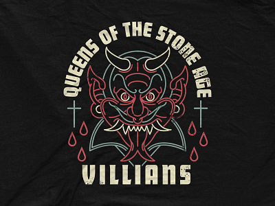 QOTSA - Devil Face devil illustration line art qotsa queens of the stonage villians