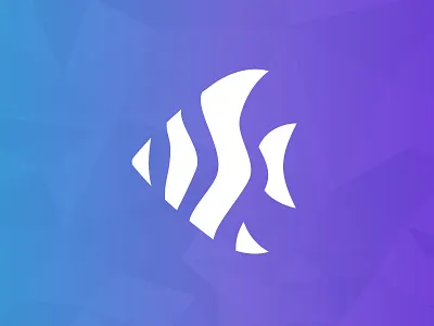 Zebra fish logo blue color fish logo marine zebra