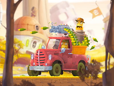 Farm Boss art boss character farm fireart fireart studio game illustration vehicle