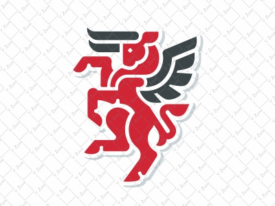 Winged Bull Logo bull crest horn logo for sale proud shield strong taurus wings