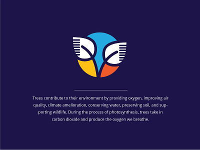 Tree and environment logo/ icon cold environment leaf simple tree weather world