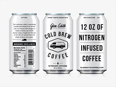 Glen Edith Nitro Coffee Can brand can coffee fesyuk hipster icons logo marco parlor pour roast van