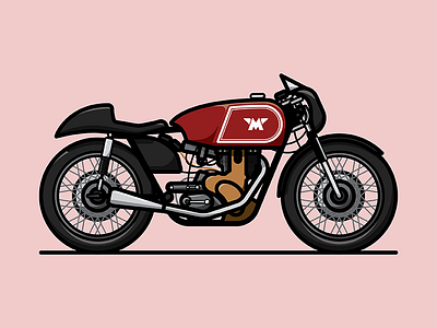 1962 Matchless G50 automotive cafe caferacer g50 illustration matchless motorcycle racer vehicle