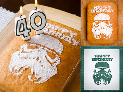 Stormtropper Cake Stencil cake happy birthday helmet star wars stencil storm trooper stormtrooper