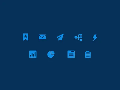 ClickDimensions Icons branding crm email focus lab iconography marketing office