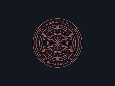 Kapal Api design illustration logo nautical vector