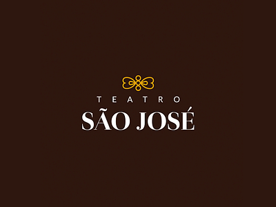 Theater Logo brand brown logo simple theater yellow