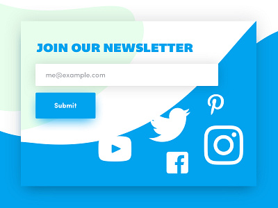 Fluid Footer footer newsletter social media web design