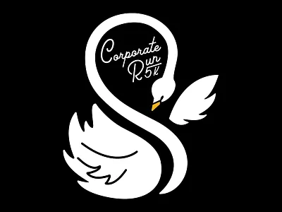 Corporate 5K Shirt ampersands barr corporate 5k shirt design swan