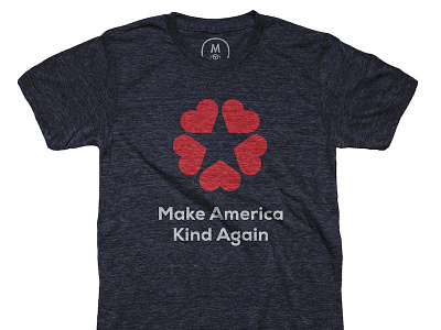 Make America Kind Again Shirt at Cotton Bureau america cotton bureau hearts kindness love patriotic resist tshirt usa