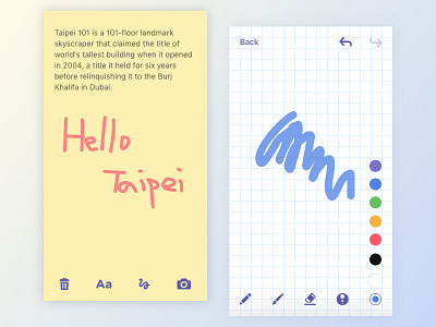 Daily UI #065 - Notes Widget dailyui draw notes