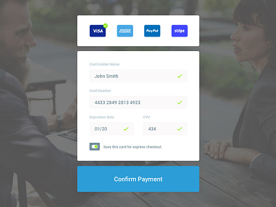 Simple Credit Card Checkout card checkout clean credit customer design order page payment simple sketch ui ux