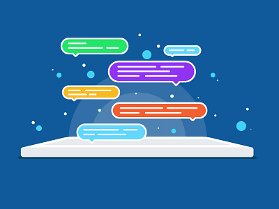 Collaboration Platform bubble chat illo illustration platform site storyboard styleframe