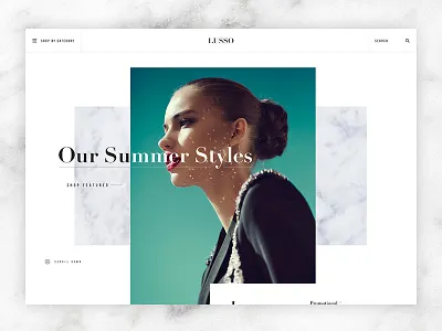 Lusso clean design ecommerce jewelry layout minimal serif typography ui ux web design website