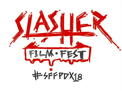 Slasher Film Fest Logo Concept black blood concept fest film gore horror logo movie red sharpie slasher