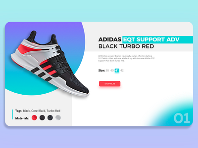 Adidas product page concept adidas graphic design product design product page ui ux web design