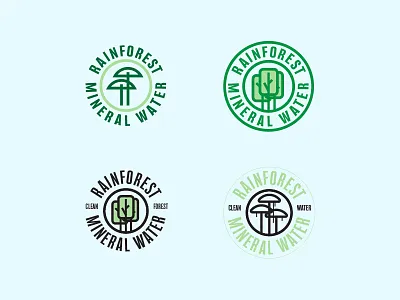 Mineral Water - Badge Explorations badge design forest graphic green icon logo mark mineral tree water