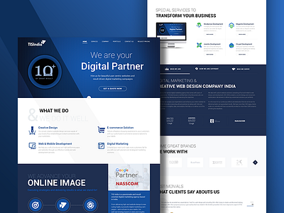 Website Redesign blue clean design ui ux website