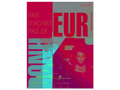 Bonheur3 layout photoshop poster typography