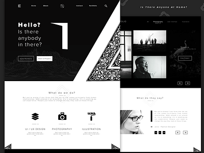 Black black image interface landing page site ui user web web design