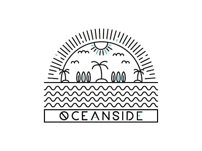 Socal Badge badge illustration line art minimal stroke