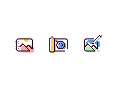 Playful Icons album camera edit icons offset photo playful