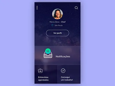 Job app app brasil interview job main notifications opportunity profile search sketch sky stars