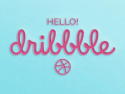 Hello Dribbble! illustration photoshop typography