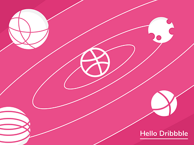 Hello Dribbble! 1st shot cosmic dribbble hello